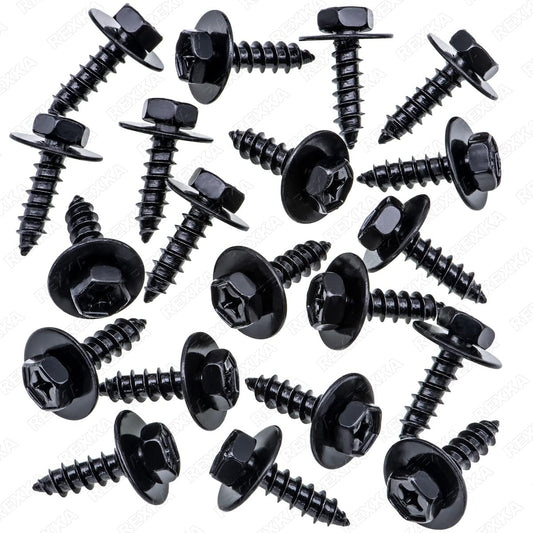 Rexka 20pcs Bumper Cover Splash Shield Screw Bolt Compatible with Toyota Lexus 90159-60477 V1259-DP01-E-220