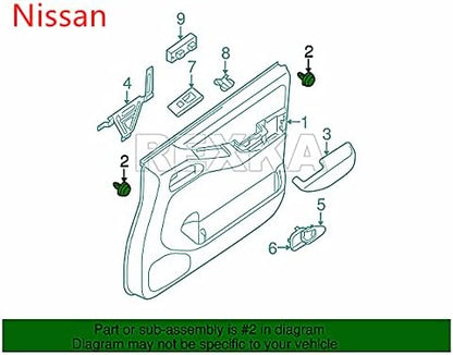 Rexka 30pcs Door Trim Panel Clip Compatible with 80999-VE000 Nissan Infiniti V1259-DP01-E-222