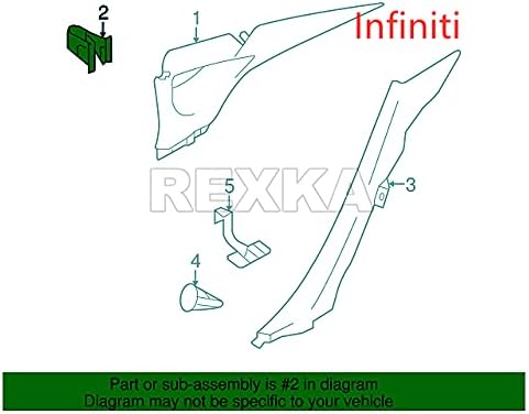 Rexka 30pcs Door Trim Panel Clip Compatible with 80999-VE000 Nissan Infiniti V1259-DP01-E-222