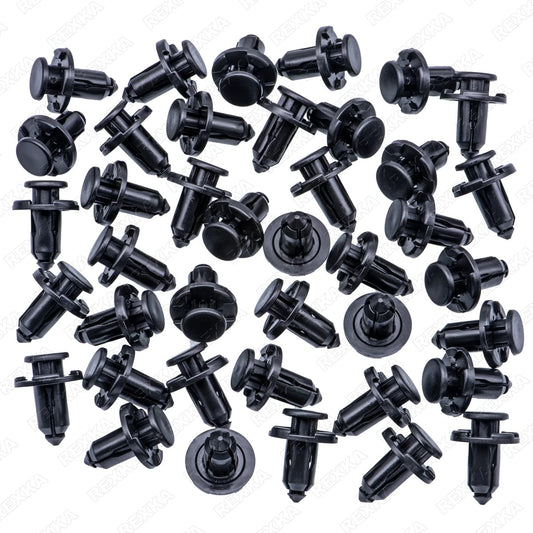Rexka 40pcs 10mm Hole Bumper Engine Cover Fender & Grille Clips Compatible with Subaru 909140007 Baja V1259-DP01-E-246