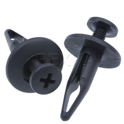 Rexka 30pcs Radiator Shroud & Trim Retainer Push-Type Clips Rivet Compatible with GM 20664092 Ford N804570S V1259-DP01-E-250