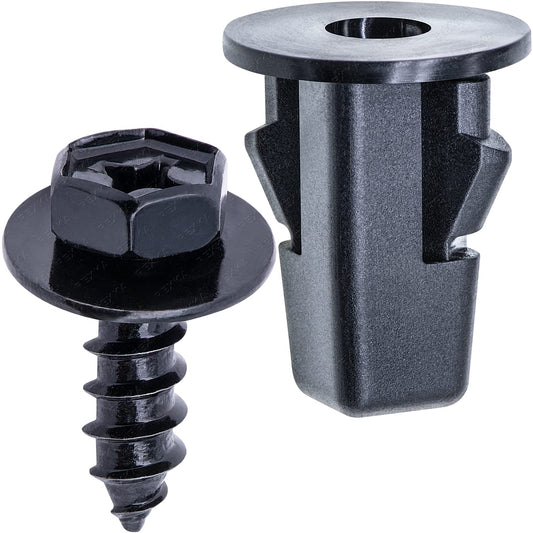 Rexka 15 Sets Fender Liner Bumper Cover Screw Grommet Kits for Toyota Tacoma Tundra Sienna Sequoia V1259-DP01-E-258