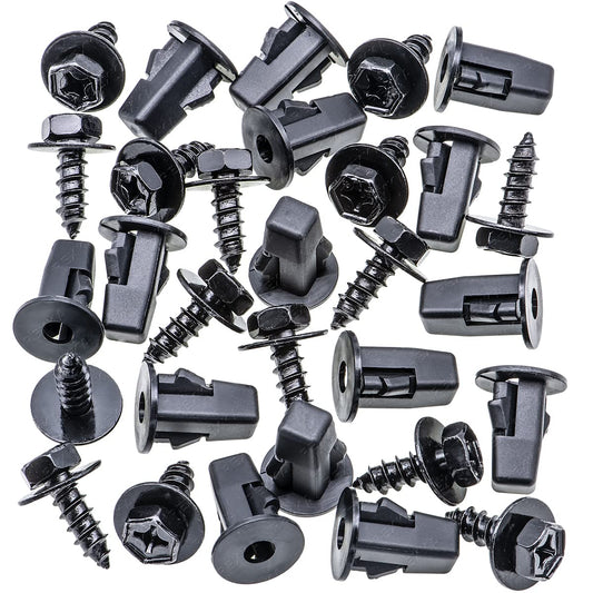 Rexka 15 Sets Fender Liner Bumper Cover Screw Grommet Kits for Toyota Tacoma Tundra Sienna Sequoia V1259-DP01-E-258