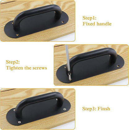 Biaungdo 2 Pack Door Handle Pull Plate, Stainless Steel Door Handle Pull Heavy Duty Barn Door Pull Handles V1259-DP01-E-26