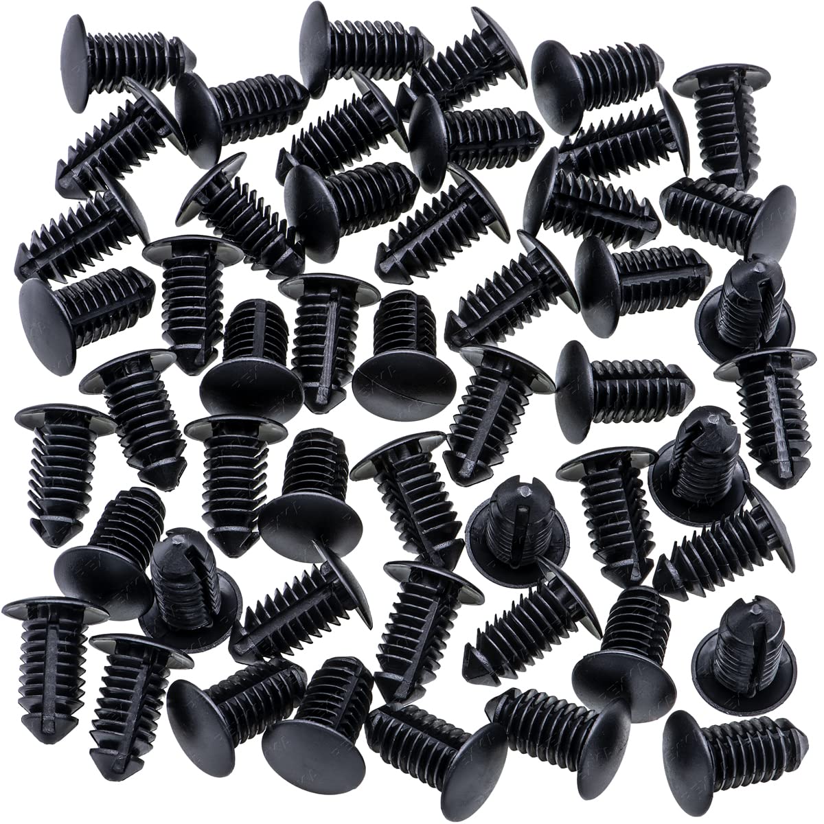 Rexka 50 pcs Trim Panel Retainer Clip Push Pin Compatible with Ford N807721-S Chrysler 6504043 Explorer... V1259-DP01-E-262