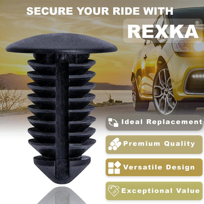 Rexka 50 pcs Trim Panel Retainer Clip Push Pin Compatible with Ford N807721-S Chrysler 6504043 Explorer... V1259-DP01-E-262