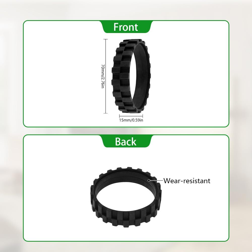 Replacement ront Caster Ball Wheel Tire Kit Compatible with iRobot Roomba 500, 600, 700, 800, 900, e and i V1259-DP01-E-280