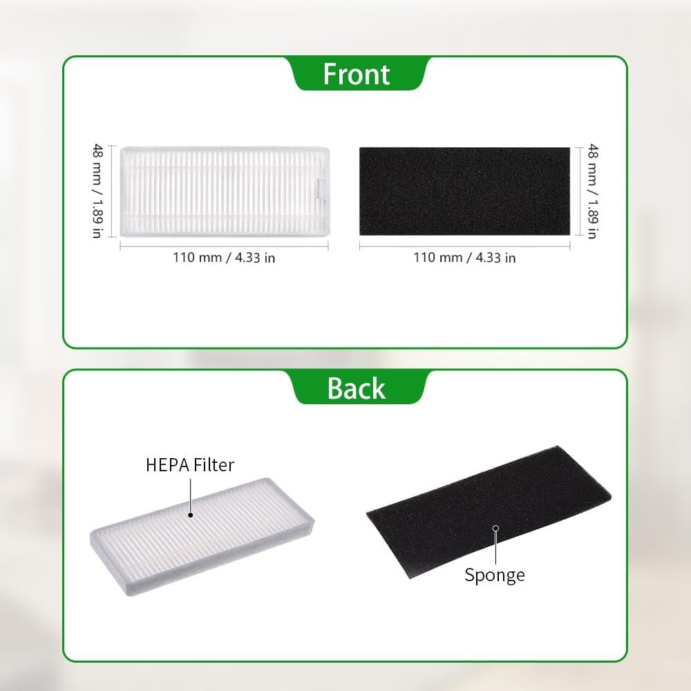 Replacement ilters Compatible with euy RoboVac 11S, 15T, 30, 30C, 15C, 12, 25C, 35C, Robot Vacuums Parts V1259-DP01-E-281