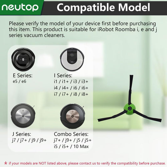 Edge Sweeping Brush Compatible with iRobot Roomba e, i, & j Series e5, e6, i1, i1+, i3, i3+, i4, i4+, i6, V1259-DP01-E-283