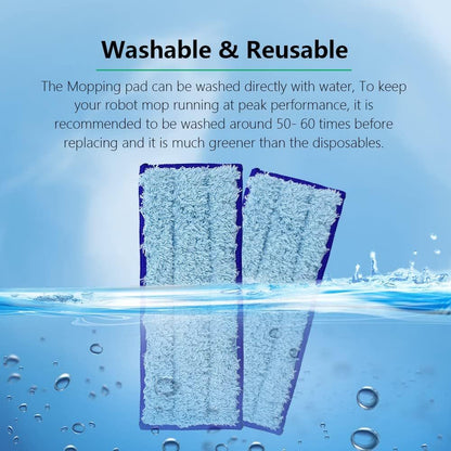 Replacement Washable & Reusable Wet Mopping Pad Compatible with iRobot Braava Jet 240, 241, 244, 245, 250 V1259-DP01-E-285