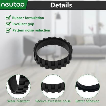 Replacement Rubber Wheel Tires Compatible with iRobot Roomba 500, 600, 700, 800, 900, e, i, j & S Series V1259-DP01-E-288