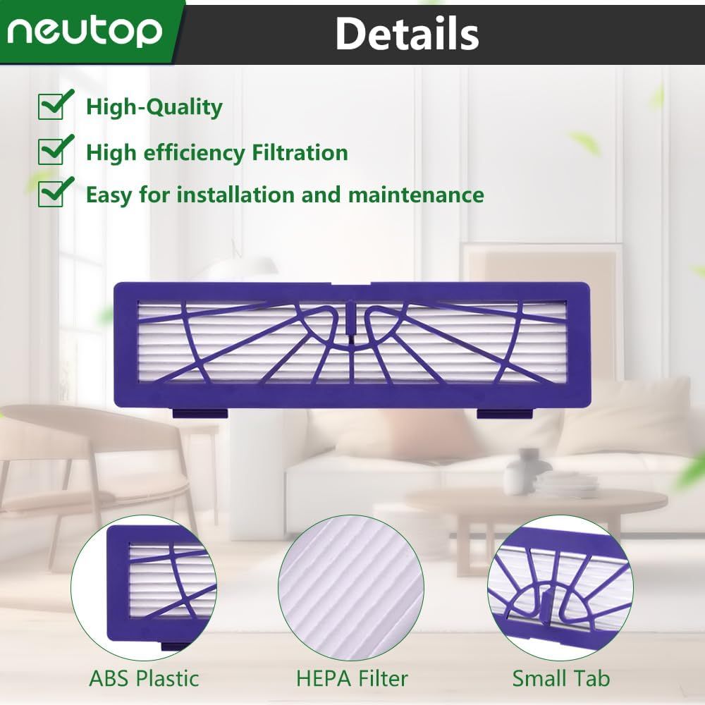 Replacement ilters Compatible with Neato Connected D3 D4 D Series D75 D80 D85 and Botvac Series 65 70e 75 80 V1259-DP01-E-292