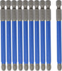 Biaungdo 10Pcs Magnetic PH3 Phillips Bits Set 3.5 inch Long Anti Slip #3 Bit (PH3 x 90MM) V1259-DP01-E-3