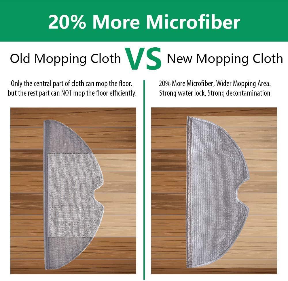 Mop Cloths Pads Water Tank ilter Compatible with Q7, Q7 Max, S6, S6 Pure/MaxV, S5 Max, S5, S4, E5, E4, E35 V1259-DP01-E-303