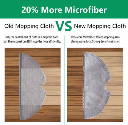 Mop Cloths Pads Water Tank ilter Compatible with Q7, Q7 Max, S6, S6 Pure/MaxV, S5 Max, S5, S4, E5, E4, E35 V1259-DP01-E-303