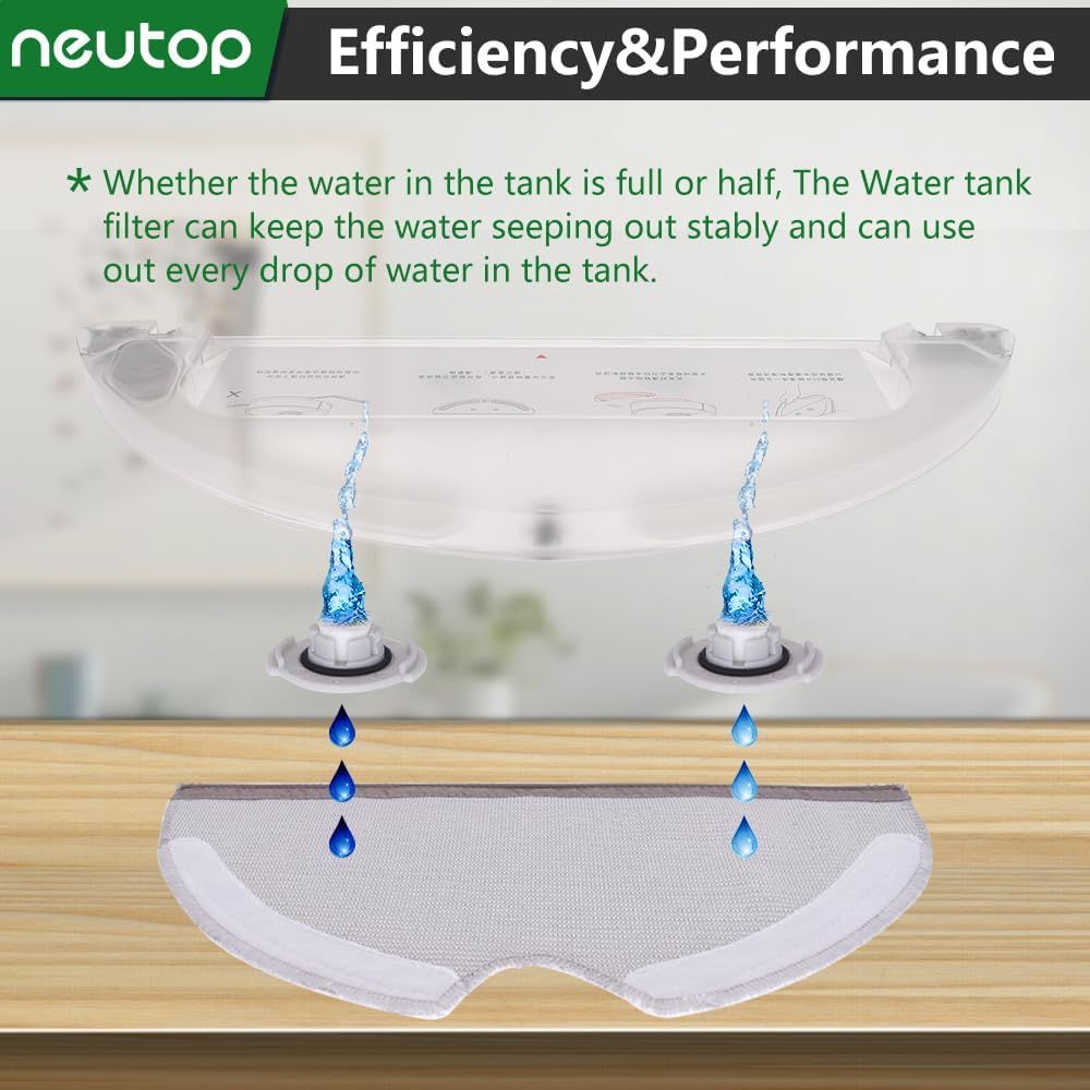Mop Cloths Pads Water Tank ilter Compatible with Q7, Q7 Max, S6, S6 Pure/MaxV, S5 Max, S5, S4, E5, E4, E35 V1259-DP01-E-303