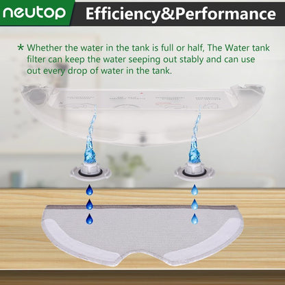 Mop Cloths Pads Water Tank ilter Compatible with Q7, Q7 Max, S6, S6 Pure/MaxV, S5 Max, S5, S4, E5, E4, E35 V1259-DP01-E-303