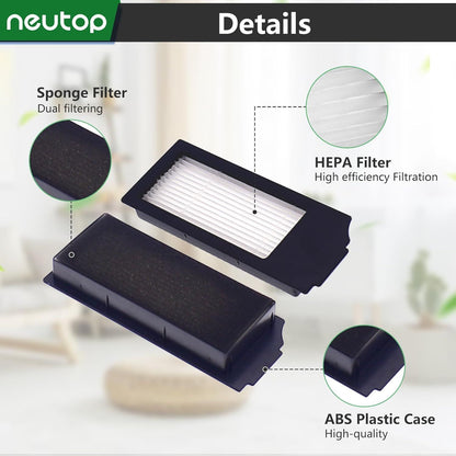 Replacement ilter Sets Compatible with Ecovacs Deebot X1 Plus/Turbo/Omni, T10 Omni/Plus, N20 Plus/Pro Plus, V1259-DP01-E-304