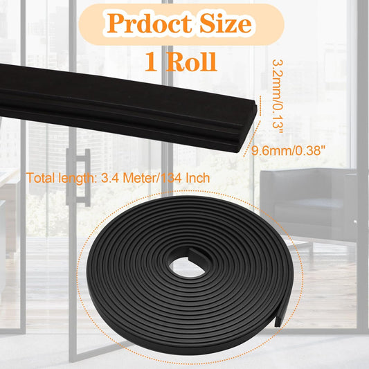 Biaungdo 134 Inch Flexible Shower Door Magnetic Strip, 1 Roll Insert Shower Door Replacement Seal Strip V1259-DP01-E-31