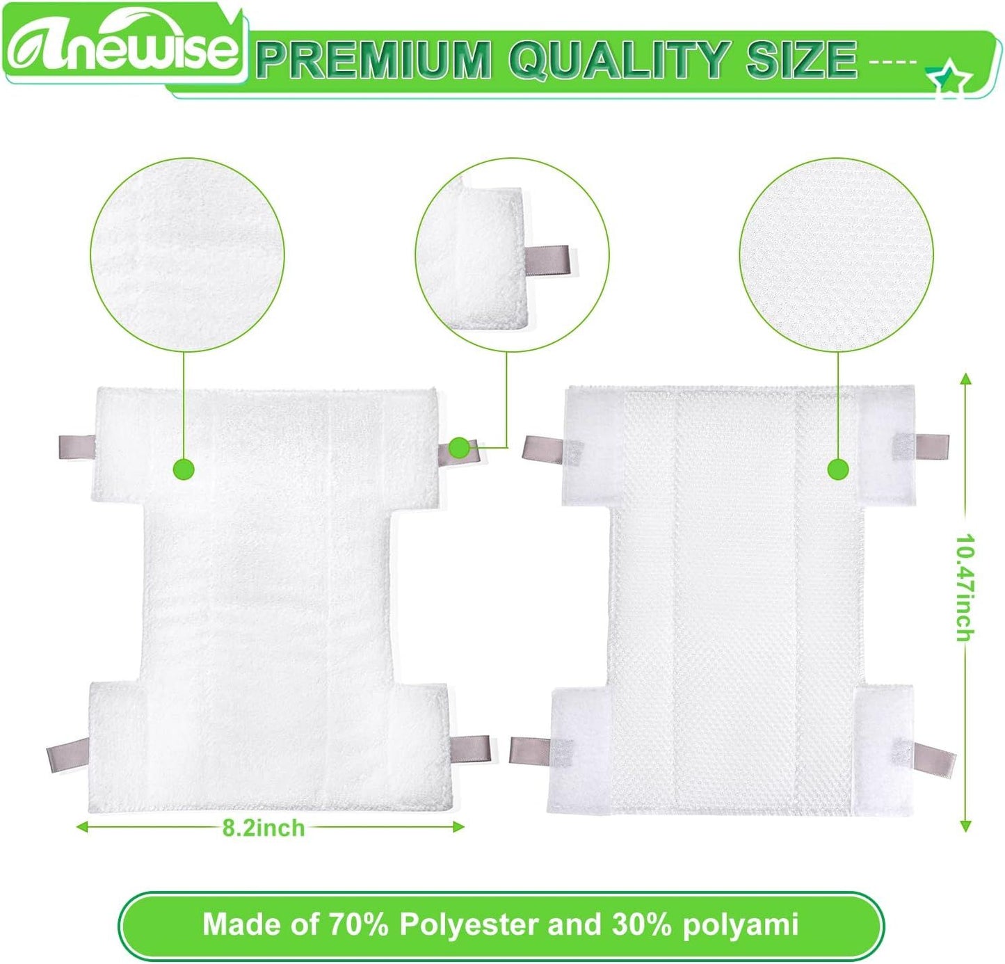4Pack Pads or Shark Dust-Away Advanced Micro-iber Replacement Pads - Compatible with Shark Rocket Dust-Away, V1259-DP01-E-334