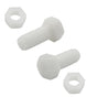 Biaungdo 20 Pair M12 x 30mm Nylon Hex Bolts, White Plastic Hex Bolts Full Thread Hex Head Screws and Nuts Set V1259-DP01-E-34