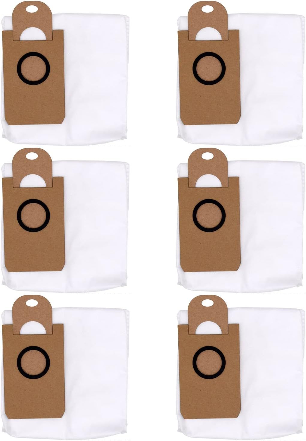 6 Pack Dust Bags or iHome AutoVac Nova Sel Empty Robot Vacuum Replacement Accessory Parts V1259-DP01-E-347