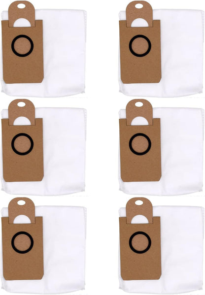 6 Pack Dust Bags or iHome AutoVac Nova Sel Empty Robot Vacuum Replacement Accessory Parts V1259-DP01-E-347
