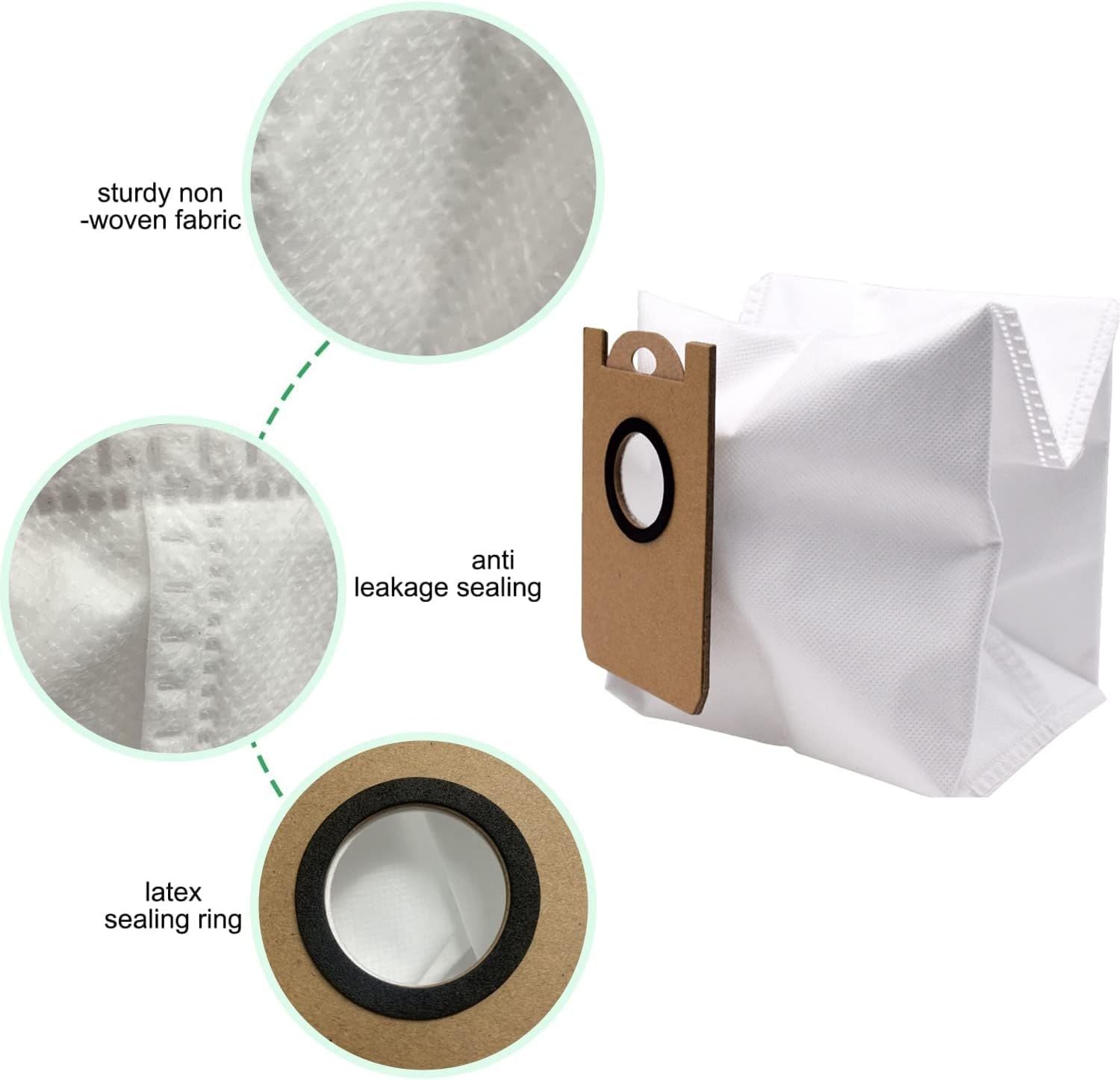 Dust Bags Replacement or iHome AutoVac Nova Pro Sel Empty Robot Vacuum Cleaner Accessory Parts, or iHome Nova V1259-DP01-E-351