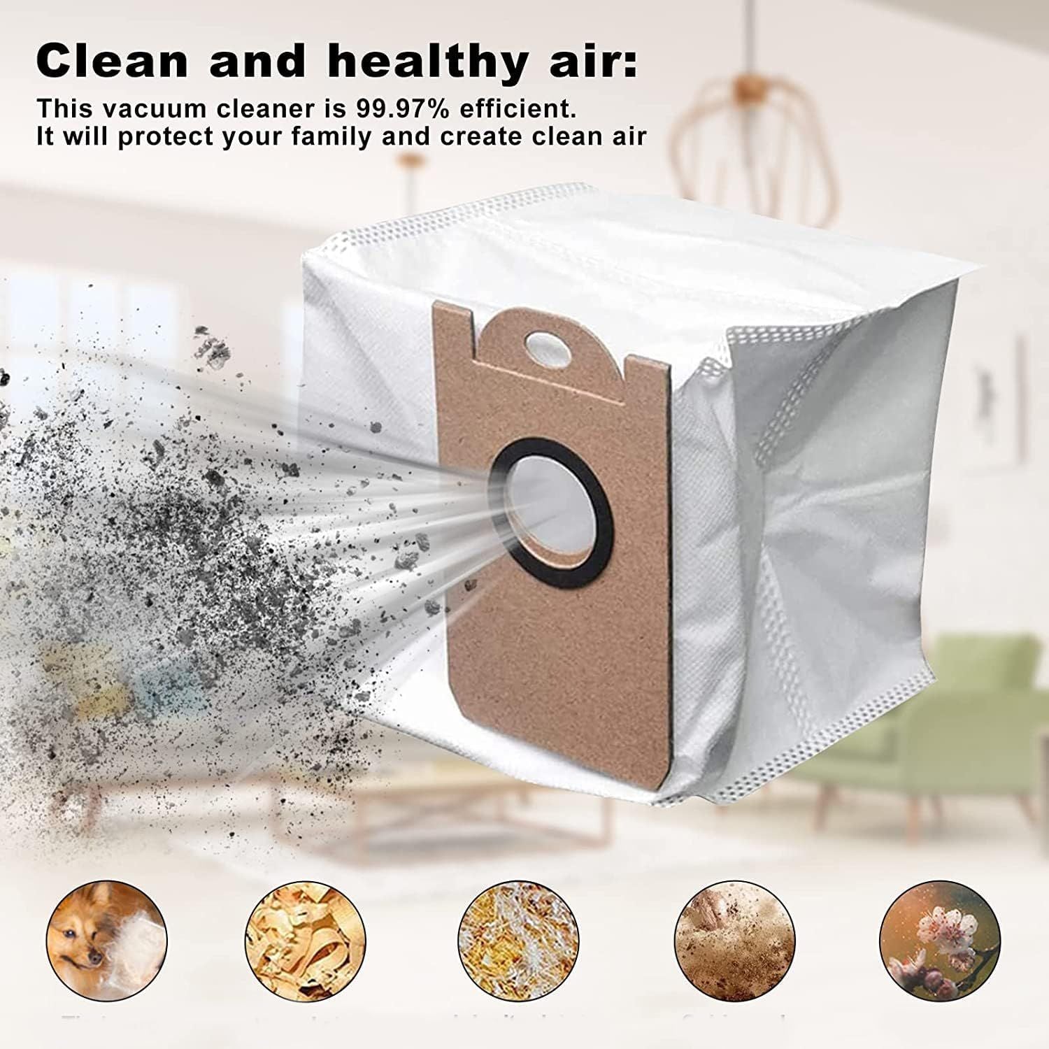 Dust Bags Replacement or iHome AutoVac Nova Pro Sel Empty Robot Vacuum Cleaner Accessory Parts, or iHome Nova V1259-DP01-E-351