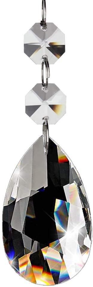 20Pcs Chandelier Crystals, Clear Teardrop Crystal Chandelier Pendants Parts Beads, Hanging Crystals or V1259-DP01-E-388