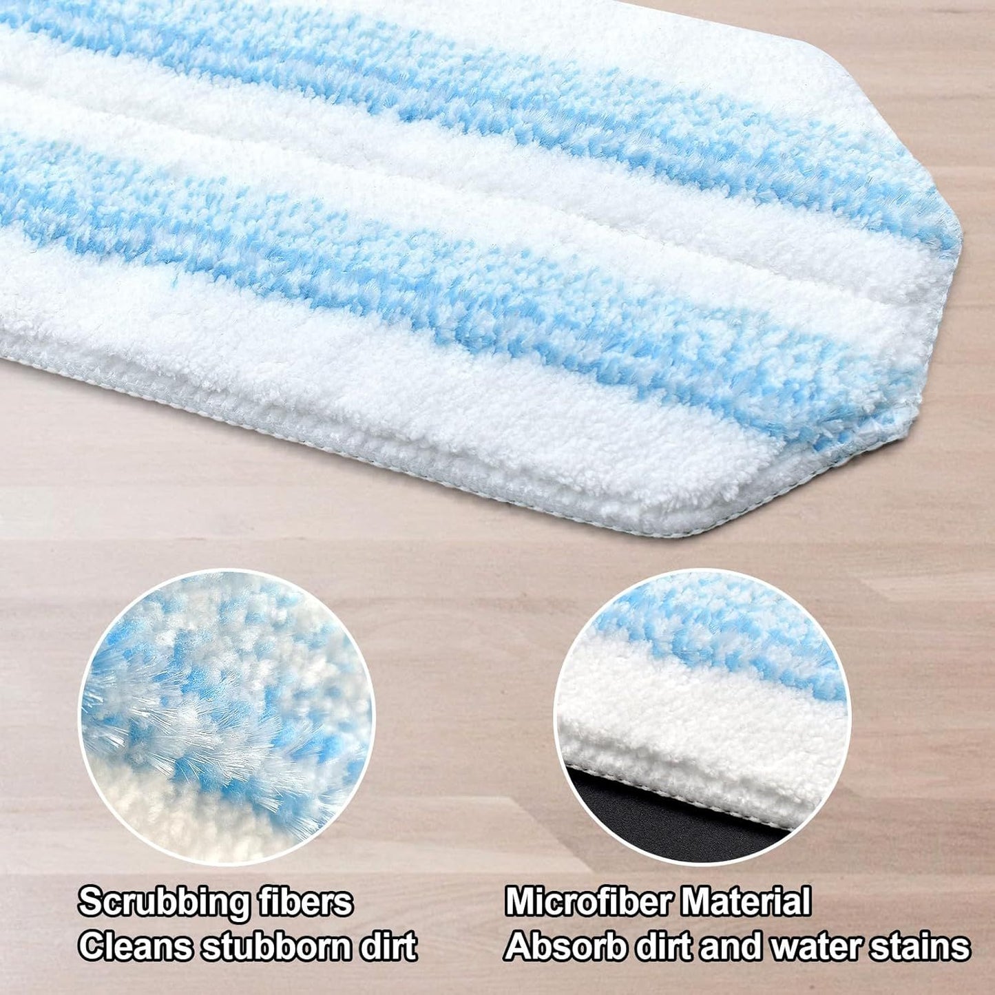 Mop Pads Replacements Compatible with O Cedar H2prO lat Mop System Microiber Mop Replacement Heads or V1259-DP01-E-393