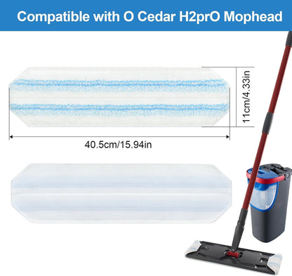 Mop Pads Replacements Compatible with O Cedar H2prO lat Mop System Microiber Mop Replacement Heads or V1259-DP01-E-393