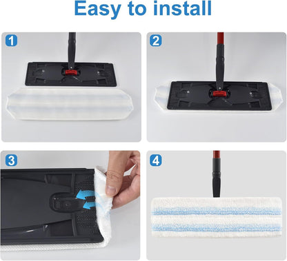 Mop Pads Replacements Compatible with O Cedar H2prO lat Mop System Microiber Mop Replacement Heads or V1259-DP01-E-393