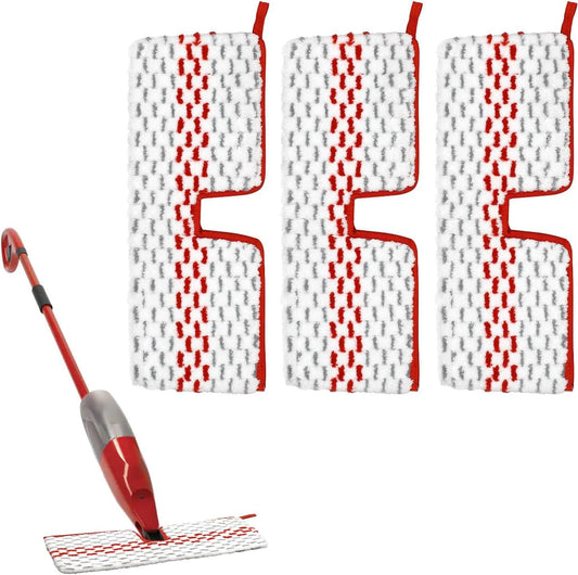 Microiber Spray Mop Pads Compatible with Oceda ProMist MAX, Dual-Action Washable lip Mop Pads Replacement or V1259-DP01-E-394