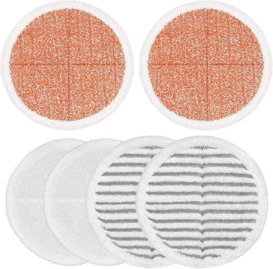 6 Pack Mop Pads Replacement Compatible with Bissell Spinwave Mops 2124 2039 2037 2039A Series Steam Mop Pads V1259-DP01-E-395