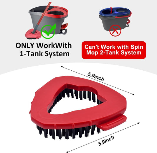 Scrub Brush Mop Replace Head or O cedar EasyWring 1-Tank Spin Mop System Ocedar Mop Scrub Brush Head Hard V1259-DP01-E-402