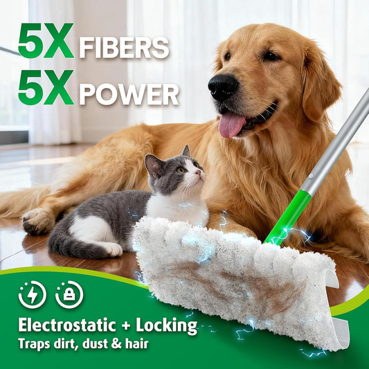 Dry Mop Pads or Swier Sweep and Mop, Heavy Duty Pet Dry Sweeper Reills, Sweeping Cloths or Cleaning Hardwood V1259-DP01-E-409
