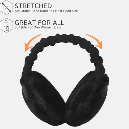 Premium Earmus or Women Winter oldable & Adjustable Ear Warmers Thermal Ear Covers V1259-DP01-E-413