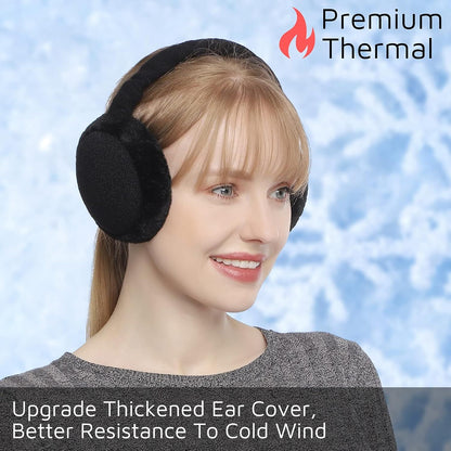 Premium Earmus or Women Winter oldable & Adjustable Ear Warmers Thermal Ear Covers V1259-DP01-E-413