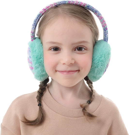 Kids Knit Earmus Winter Outdoor urry Ear Warmers or Boys Girls rom Toddler to Big Kids V1259-DP01-E-414