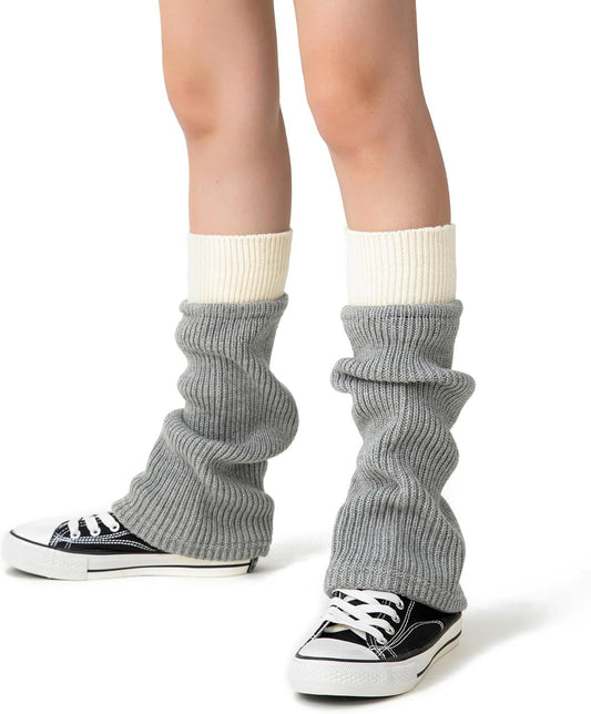 Women's Leg Warmers Wool Blend, Leg Warmers or Girls, Ribbed Knit Thermal Ankle Warmers and Boot Cus or Winter V1259-DP01-E-416