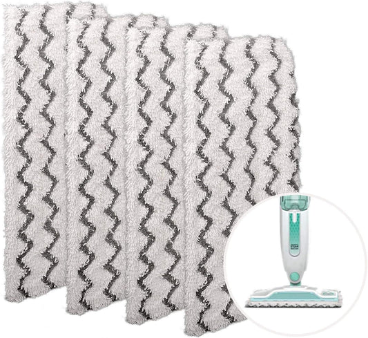 4-Pack Microiber Mop Pads Reills Compatible with Shark Steam Mop S1000 S1000A S1001C S2001, Washable & V1259-DP01-E-418