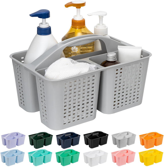Portable Shower Caddy, Caddy Organizer with Handle, Plastic Shower Basket Hold Soap, Shampoo, Hair Supplies V1259-DP01-E-421