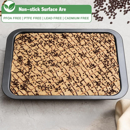 Cake Pan, Nonstick Baking Pan or Cake, Bread, Brownie or Lasagna, Heavy Duty Baking Dish with Diamond Texture V1259-DP01-E-424