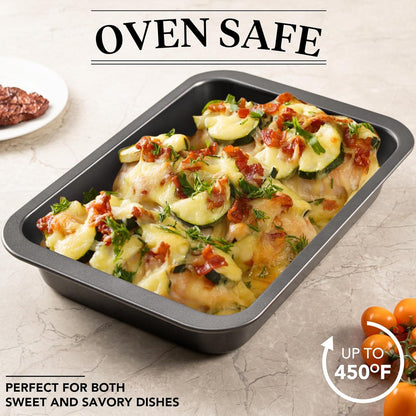 Cake Pan, Nonstick Baking Pan or Cake, Bread, Brownie or Lasagna, Heavy Duty Baking Dish with Diamond Texture V1259-DP01-E-424