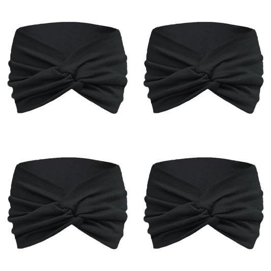 Extra Wide Headbands or Women Non-Slip, 7'' Large Twist Knotted Stretchy Wraps Head Bands Hair Accessories, 4 V1259-DP01-E-426