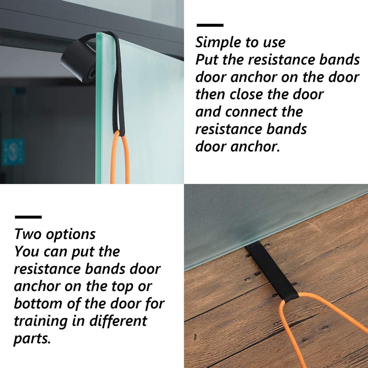 4 Pieces Door Resistance Bands Cable Door oam Exercise Training Strap or Workout itness V1259-DP01-E-436