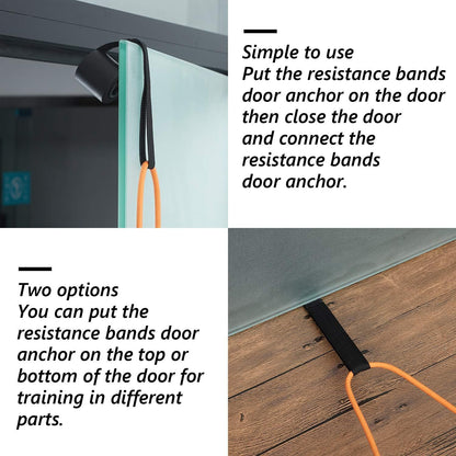 4 Pieces Door Resistance Bands Cable Door oam Exercise Training Strap or Workout itness V1259-DP01-E-436