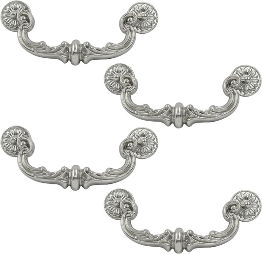 Biaungdo 4 Pcs 150 mm / 6 Inch Hole Center Pull Handles, Zinc Alloy Rustic Vintage Style Drop-Down Bail Swing V1259-DP01-E-44