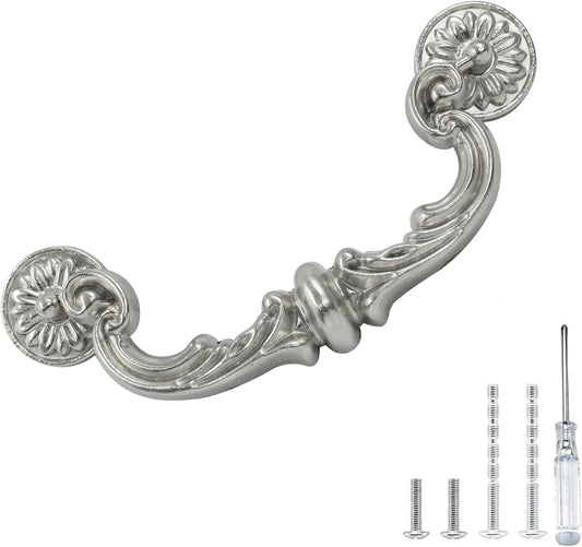 Biaungdo 4 Pcs 150 mm / 6 Inch Hole Center Pull Handles, Zinc Alloy Rustic Vintage Style Drop-Down Bail Swing V1259-DP01-E-44